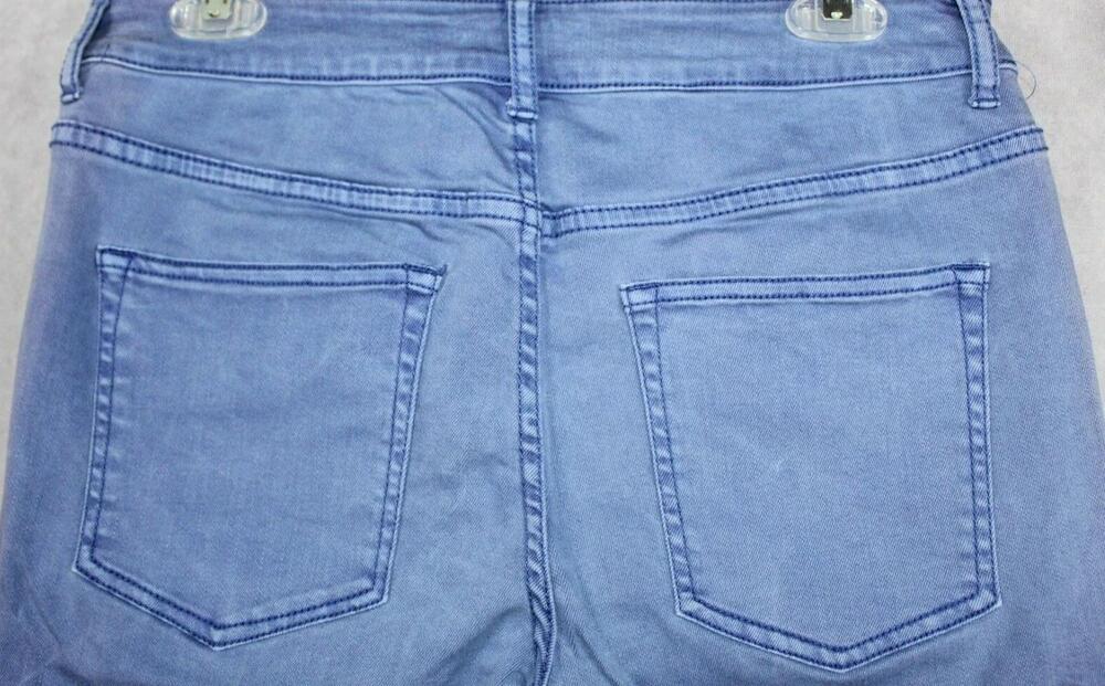 Maurices Jeans Womens 9/10 Juniors Blue Light Wash High Rise Skinny Ankle Slit